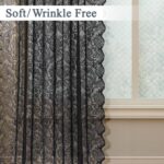 Curtain Sheer Curtains Half-Covering the Windows